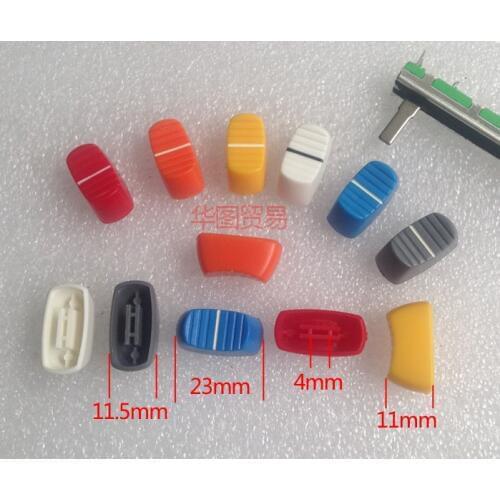 36pcs 4mm Slide Potentiometer Fader Knob Cap / Mixer Console Adjuster Switch Cap Push Button 23*11.5*11mm