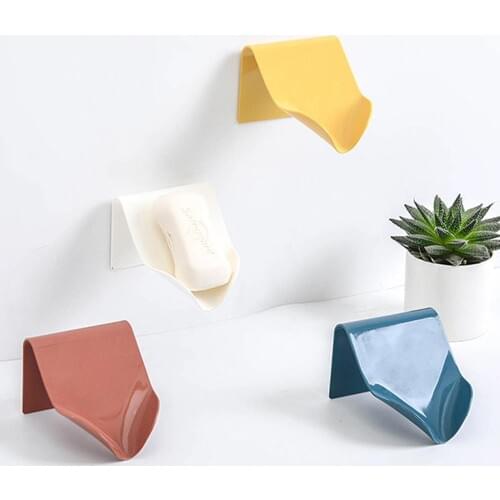 4 Styles Portable Soap Dishes Drain Sponge Holder Bathroom Organizer Wall Mounted Storage Rack Soap Box Kitchen Hanging Shelf