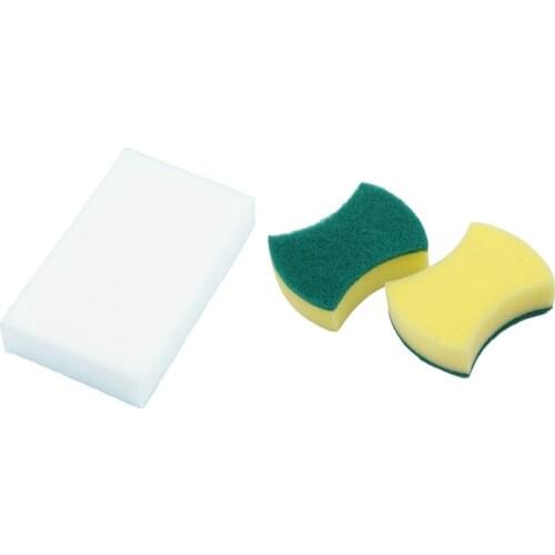 40 Pcs Multi-Use Magic Cleaning Sponges Eraser Sponge,White & Yellow Green