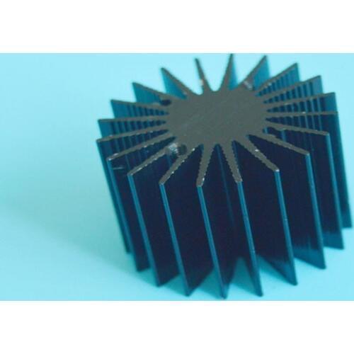 Free ship 5pcs Diameter 36mm oxide black sunflower radiator 1-3w high power LED heat dissipation aluminum circular heatsink