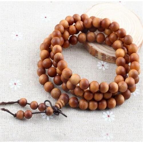 8mm Sandalwood Eaglewood 108 beads Tassel Mala bracelets yoga Wristband Unisex Reiki cuff Healing Lucky Gemstone natural pray