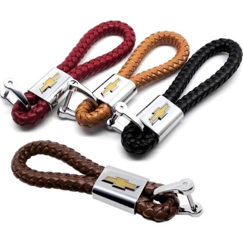 For Chevrolet Cruze Aveo Malibu Captiva Lacetti Camaro Sail Spark KeyChain Car KeyRing Braided Rope Key Chain Pendant