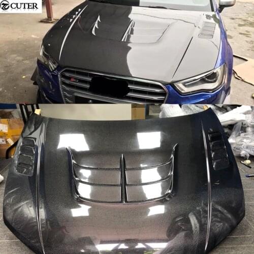 A3 S3 RS3 Carbon Fiber Front Hood Bonnets Covers for Audi A3 s3 rs3 car body kit 13-19