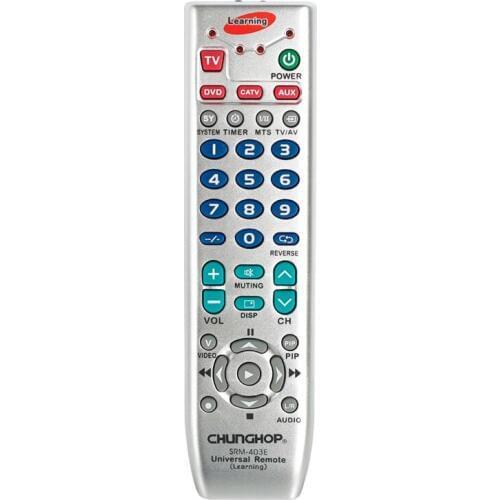 Chunghop Srm-403E Universal Remote Controller Smart Learning Remote Control For Tv/Sat/Dvd/Cbl/Dvb-T/Aux