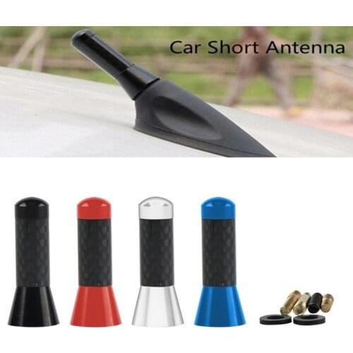 Car Roof Decorative Antenna Carbon Fiber 3.5cm Short Mast Antenna No Function