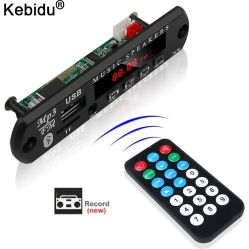 Handsfree + Recording Car Usb Bluetooth Mp3 Player Module Wma Mp3 Decoder Board Module Usb Fm Aux Radio