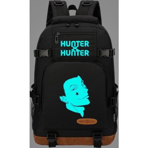 New Luminous Anime HunterxHunter Boys Girl Kids School Book Bags Women Bagpack Teenagers Canvas Men Laptop Travel Backpack
