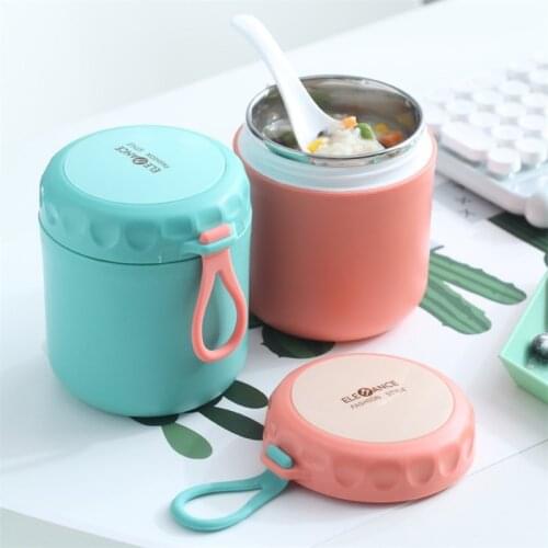 New Style Stainless Steel Lunch Box, Thermal Insulation Soup Cup, Sealed Leak-proof Water Cup Personality Soup Pot Cup