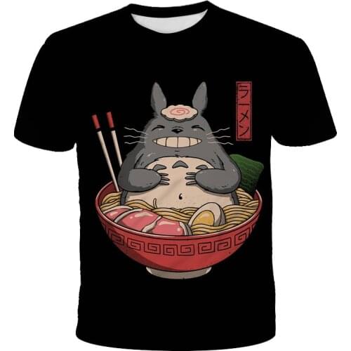 Summer 3D Cute Totoro Print T Shirt Gift For Kids Studio Ghibli Anime Child T-shirt Japan Style Childrens Costum