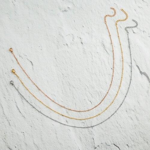 Mavis Hare Stainless Steel Ball Bead Choker Necklace simple style elegant Chain High Quality as Mothers Day Gift