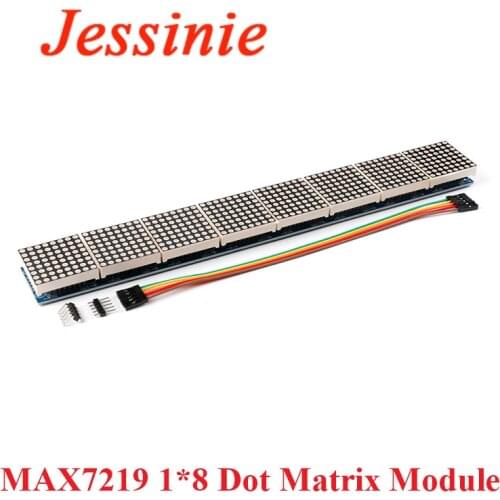 MAX7219 Display Module 8*8 Dot Matrix LED 8 in one Red Common Cathode Digital Tube Control Module With Cable For Arduino