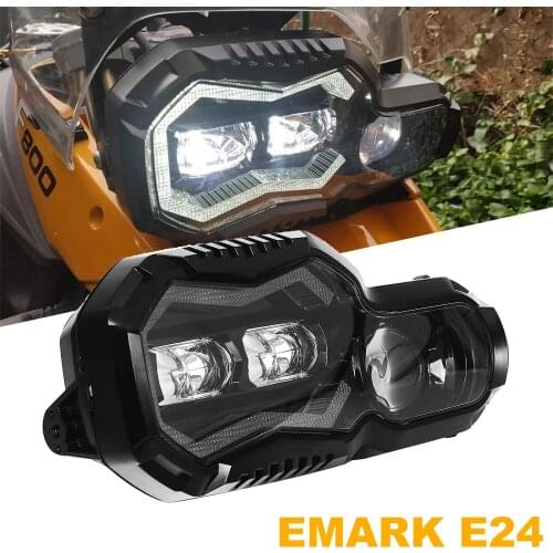 Emark E24 Approve LED Headlight Assembly For BMW F 650 700 800 GS ADV f800gs Adventure 2008-2018 F800R LED Projector Headlights