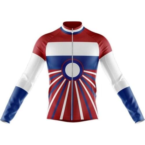 Netherlands Mens Jersey Quick-drying Cycling Long Sleeve Road Bike Cycling Jersey Spring and Autumn