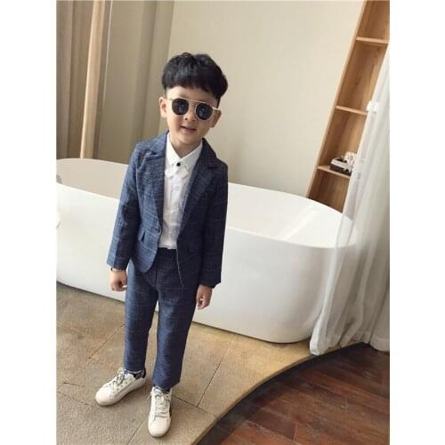 New Children Suit Baby Boys Suits Kids Boy Blazer Boys Formal Suit For Weddings Boys Clothes Set Jackets + Pants 2pcs 2-12Y