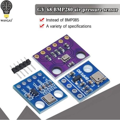 WAVGAT GY-68 GY-63 BMP180 BMP280 GY68 Digital Barometric Pressure Sensor Board Module compatible with BMP085 MS5611 For Arduino