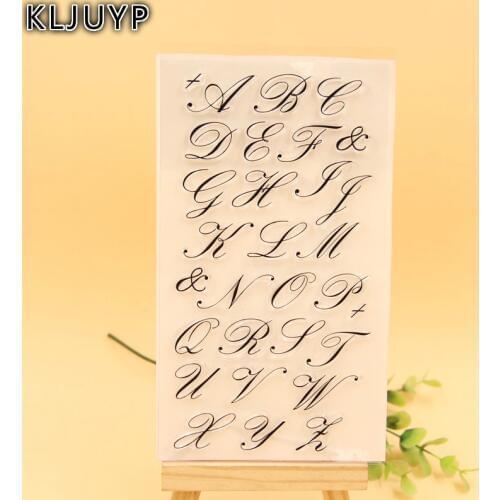 KLJUYP Alphabet Transparent Clear Silicone Stamp/Seal for DIY scrapbooking/photo album Decorative clear stamp sheets