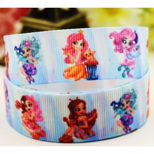 22mm 25mm 38mm 75mm ENCHANTIMALS cartoon printed Grosgrain Ribbon party decoration 10 Yards X-04643
