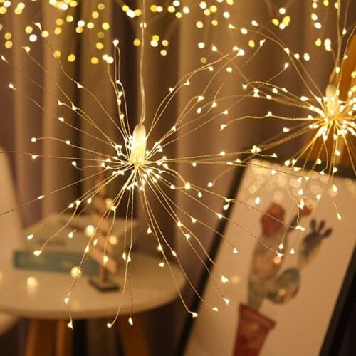 Christmas Garland Fireworks Fairy Lights 3M 500LEDs Garland Curtain LED String Light for Xmas New Year Bedroom Decor Lighting