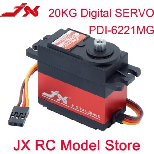JX PDI-6221MG 20KG Large Torque 120 Degree Digital Standard Servo for RC1/10 1/8 Car Crawler Boat Helicopter RC Model Parts