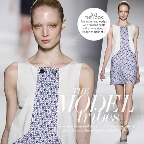 Blue and White Porcelain Doll Delicate Irregular Polka Jacquard Fashion Fabric Imported Cotton Fabric