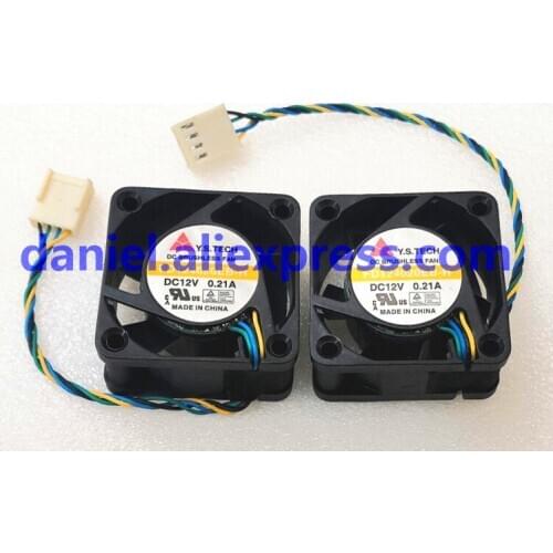 Original 4020 4CM double ball fan 4-wire speed regulation 12V 0.21A FD124020EB-H