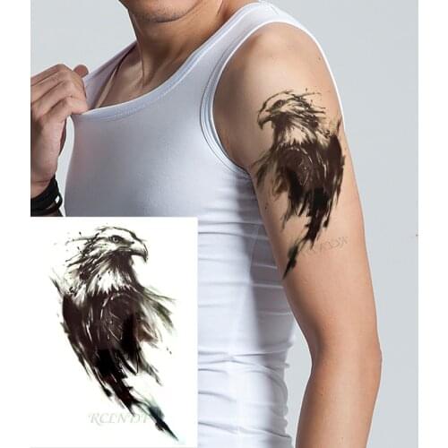 Waterproof Temporary Tattoo Stickers eagle feather animal Fake Tatto Flash Tatoo Body Art tattoos for Girl Women Men kid