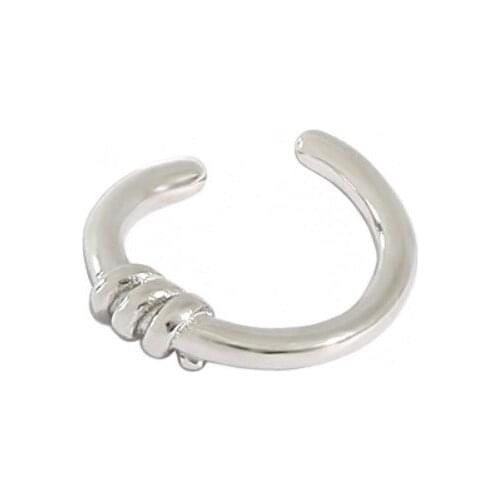 ZEMIOR Korean Style Clip Earring For Women S925 Sterling Silver Knot Weaving Earrings Without Earhole Fine Jewelry Single Sale