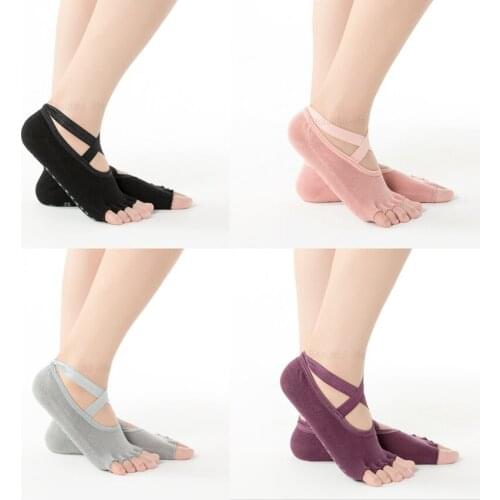 Women Breathable Fitness Yoga Socks Cotton Non Slip Toeless Half Toe Sports Socks Ventilation Pilates Ballet Socks Dance Sock
