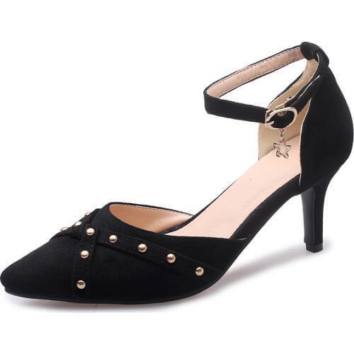 Small fresh 2019 summer new stiletto with hollow sandals female 33-43