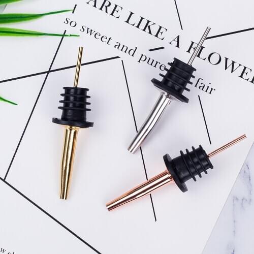 10 Pieces New 304#Stainless Steel Liquor Spirit Pourer Free Flow Wine Bottle Pour Spout Stopper barware wine pourer