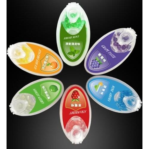 100pcs Mix Fruit Flavor Menthol Capsule Mint Beads Explosion Pops Cigarette Ball G6DA