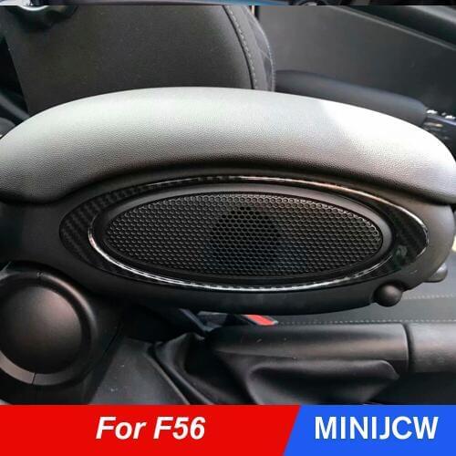 2pcs Seat Armrest Box Cover Sticker Carbon Fiber Interior Mouldings Case For Mini Cooper S One JCW F56 Hatchback Car Accessories