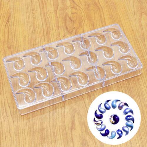 21 Gossip & Drop Shape Polycarbonate PC Chocolate Mold DIY 3D Lollipop Fondant Candy Cake Molds Kitchen Baking Pastry Tools