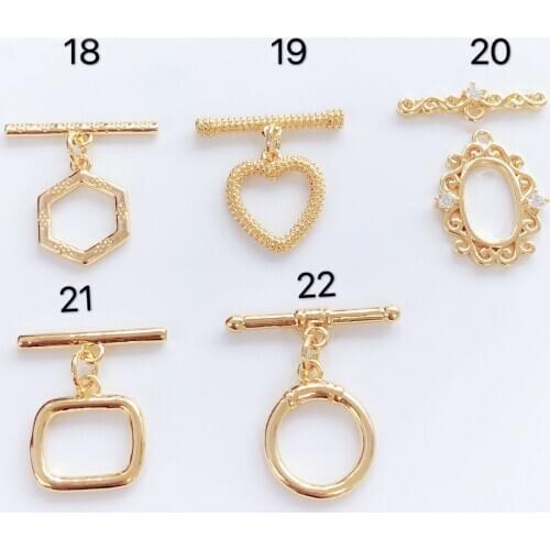 5 pcs/ lot High quality DIY nice toggle clasp,FOR necklace,bracelet,pearl clasp,18k gold plating