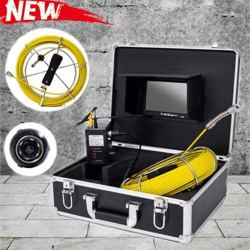 7’’ Color LCD Display Waterproof Industrial Endoscope Inspection System 20m Cable Reel 17mm Camera Head With 6pcs White LEDS