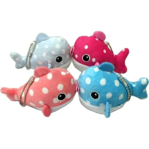 9cm New Cute Little Ocean Fish Kiss Dolphin Stuffed Animal Plush Toy Little Pendant Baby Educational Plush Toy key chain toys