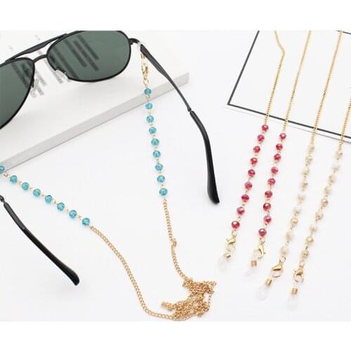 Fashion Pearl Mask Chains Glasses Chain for Women Metal Sunglasses Lanyards Eyewear Cord Holder Neck Strap Dropshipping