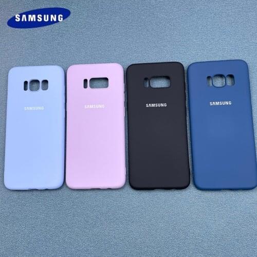 Samsung Galaxy S8 Plus S8+ Liquid Silicone Case Silky Soft-Touch Finish Back Protective Cover For S 8 S8