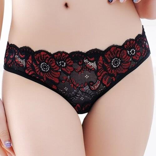 Women Sex Panties Lace Briefs Open Butt Girls Embroidery Panty Sexy Underwear Female Intimates Hot Bragas Calcinhas XXS-L 1523N