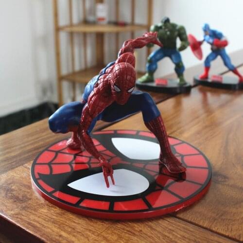 Disney Anime Marvel Avengers Spiderman Figure Action With Base Toys Dolls Collect Birthday Gifts toys for Kids Boys model Toy