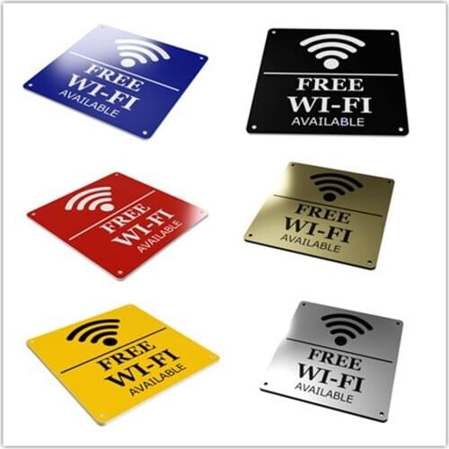 Customized Acrylic Free Wi-Fi Available Sign in A Choice of Colours