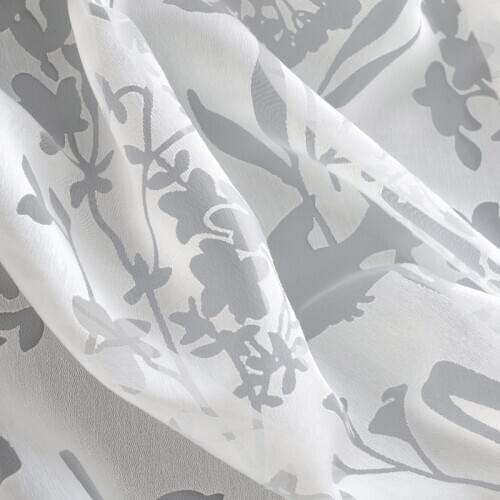 Classic pastoral white screen bird tree curtain bedroom livingroom Hollow sheer curtain tulle M364