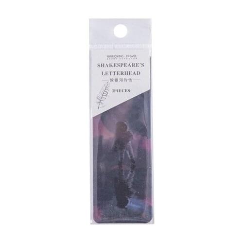 Colorful Scenery Marker Stationery Supplies PVC Reading Bookmarks Creative Book PageShakespeare Letters Themed Bookmark