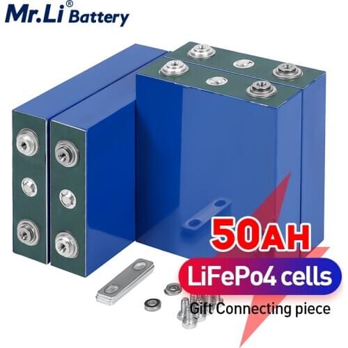 Mr.li 3.2V 50Ah lifepo4 cells Lithium iron phosphate 50000mAh for 12V 50Ah rechargeable battery pack diy solar energy storage