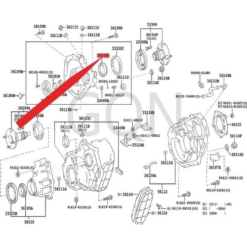Oil seal (transfer case rear extension housing sub-assembly) 2014-Toy ota LAN DCR UIS ER transfer case rear oil seal