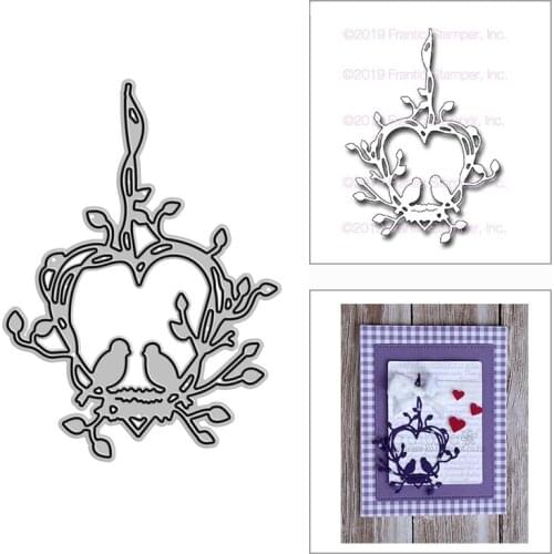 2021 New Love Birds Nest House Metal Cutting Dies for DIY Scrapbooking Decor and Card Making Paper Craft Embossing No Stamps