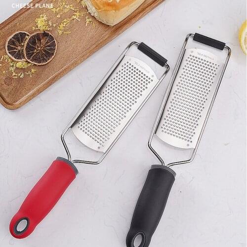 304 Stainless Steel Multifunctional Wide-Board Chocolate Cheese Shavings PP Handle Scrape Ginger Lemon Zest Kitchen Chopper Tool
