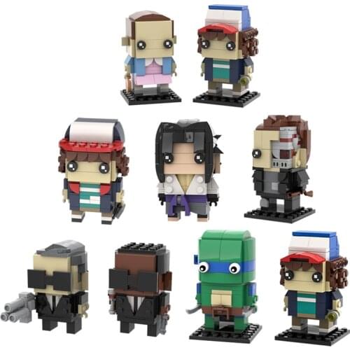 MOC Cartoon Figures Characters Strangers-Things Bricksheadzss Mini Building Blocks Collection Bricks Assemble Kids Toy Gifts
