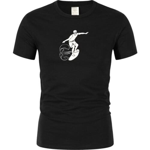 Mens printed short sleeve beach sports fun surfing pure cotton leisure classic unique fashion