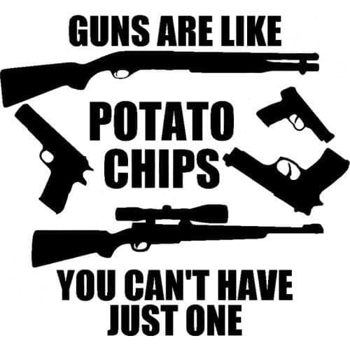 15CM*14CM 2ND Amendment Right Gun Vinyl Car Decals Car Stickers Car Styling Accessories Black/Sliver C8-0800